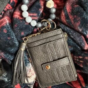 Wristlet wallet keychain and key holder card holder wallet